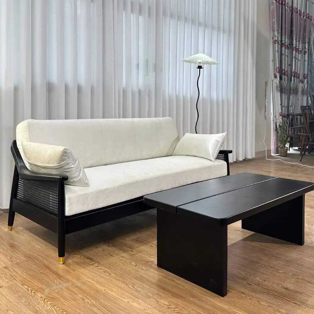 GHẾ SOFA KHUNG GỖ SƠN ĐEN BỌC VẢI CAO CẤP - SP13597 11 ghe sofa khung go son den boc vai cao cap sp13597 4