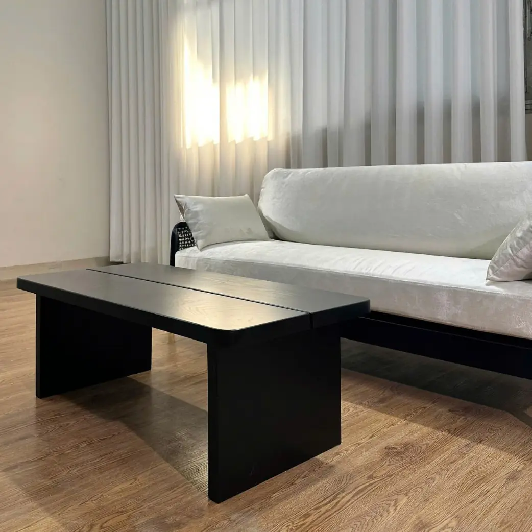 GHẾ SOFA KHUNG GỖ SƠN ĐEN BỌC VẢI CAO CẤP - SP13597 13 ghe sofa khung go son den boc vai cao cap sp13597