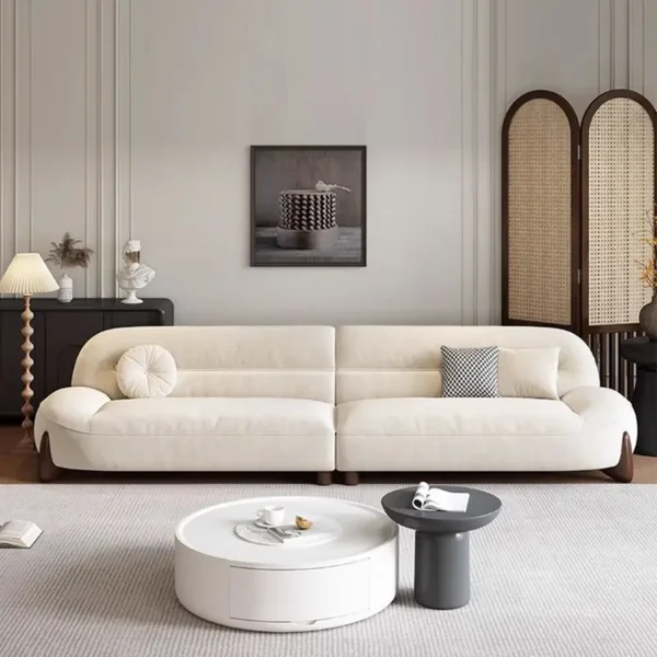 Ghế Sofa Văng Bọc Vải Bo Góc Thanh Lịch - SP12753