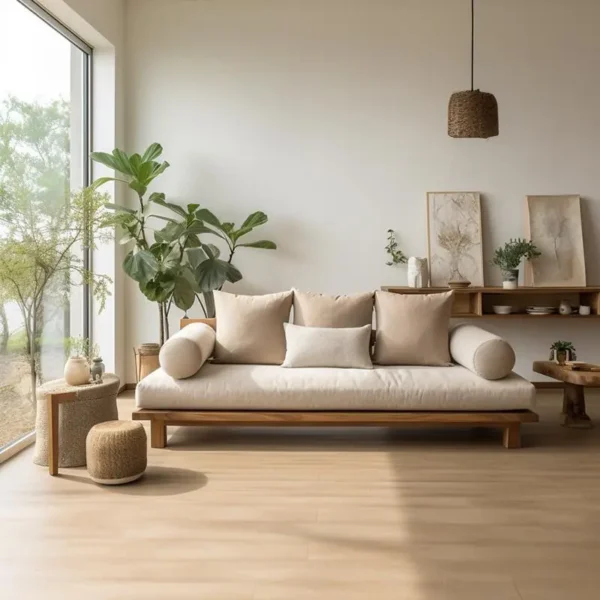 Ghế sofa văng bọc vải khung gỗ sp12764