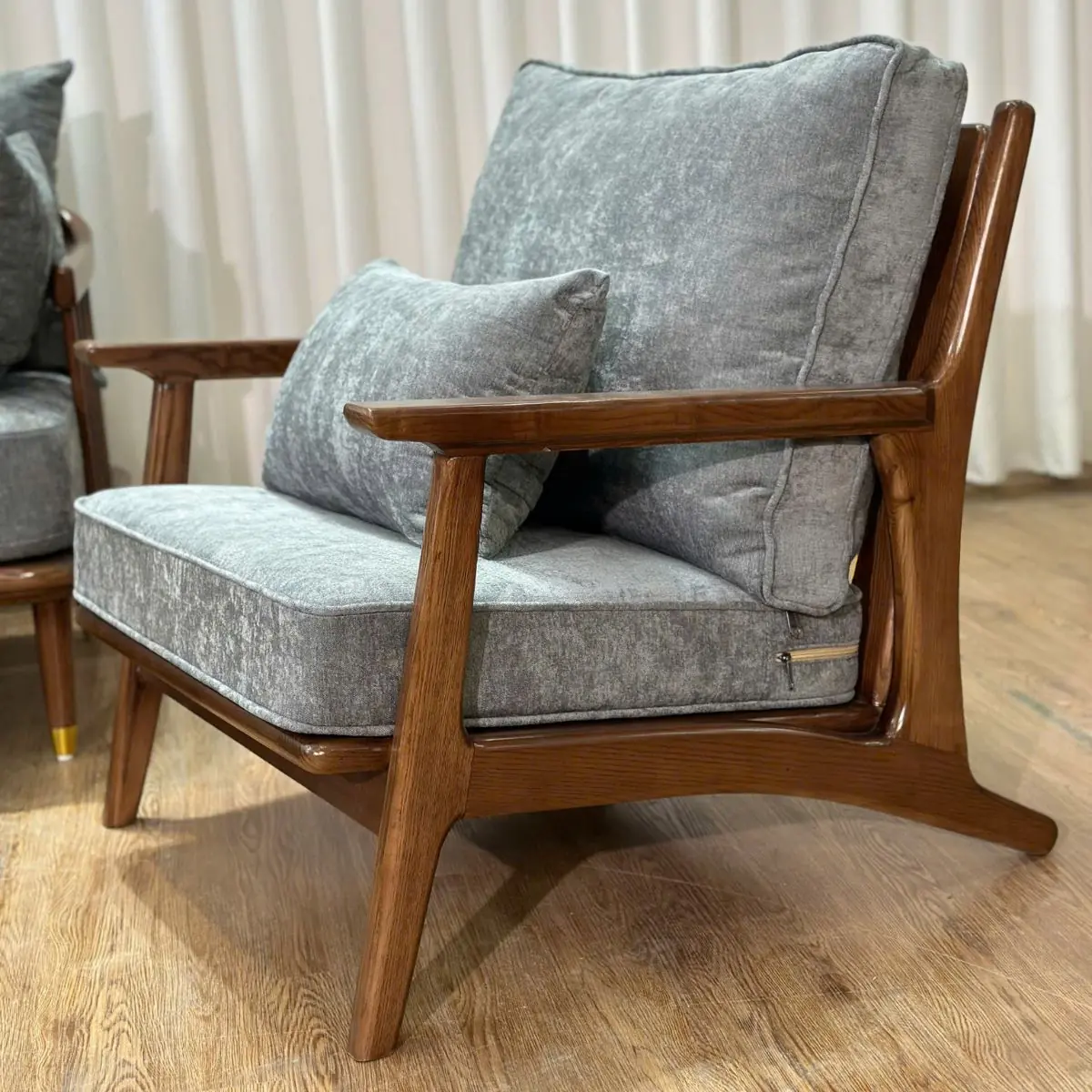 Ghế Sofa Văng Gỗ Tần Bì Bọc Vải Cao Cấp - SP13636 13 ghe sofa vang go tan bi boc vai cao cap sp13636 1