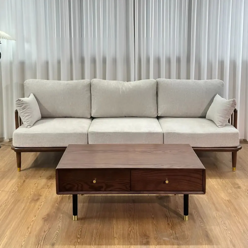 Ghế Sofa Văng Khung Gỗ Bọc Vải Thanh Lịch - SP13604 2 Ghế Sofa Văng Khung Gỗ Bọc Vải Thanh Lịch - SP13604 - Ảnh 2