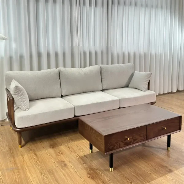 Ghế Sofa Văng Khung Gỗ Bọc Vải Thanh Lịch - SP13604