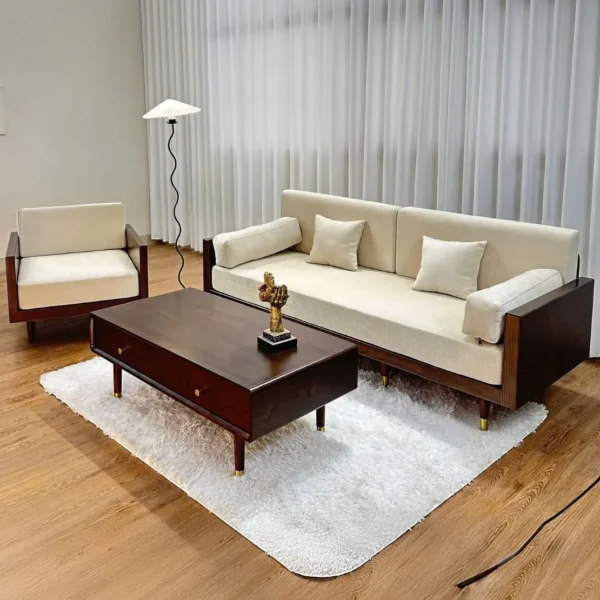 Trang chủ 497 Ghế Sofa Văng Khung Gỗ Tần Bì Bọc Vải Sang Trọng - SP13614