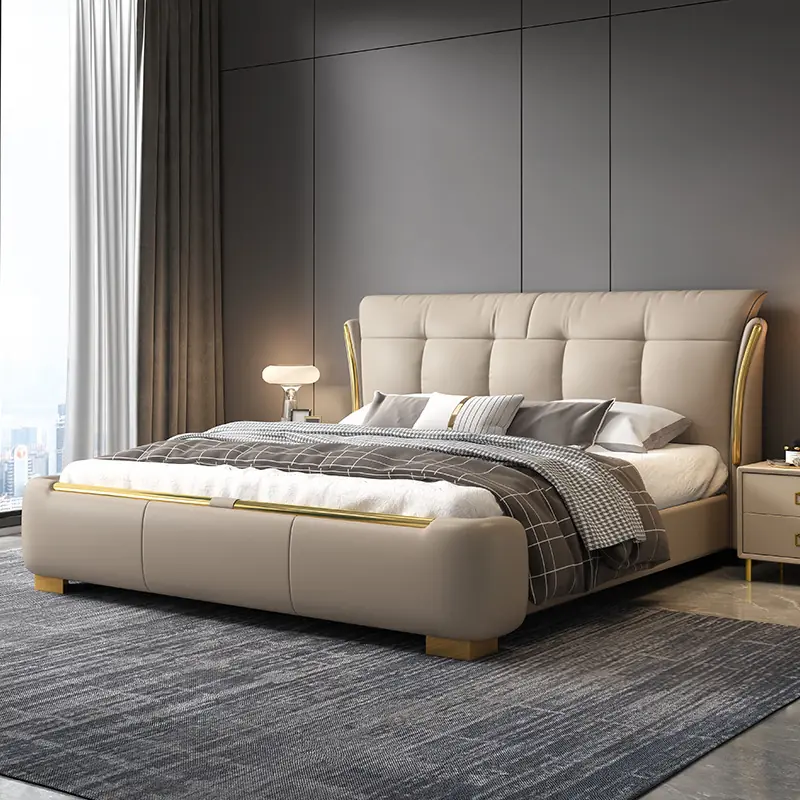 giuong ngu boc da cao cap dang canh quat hien dai sp13563 2