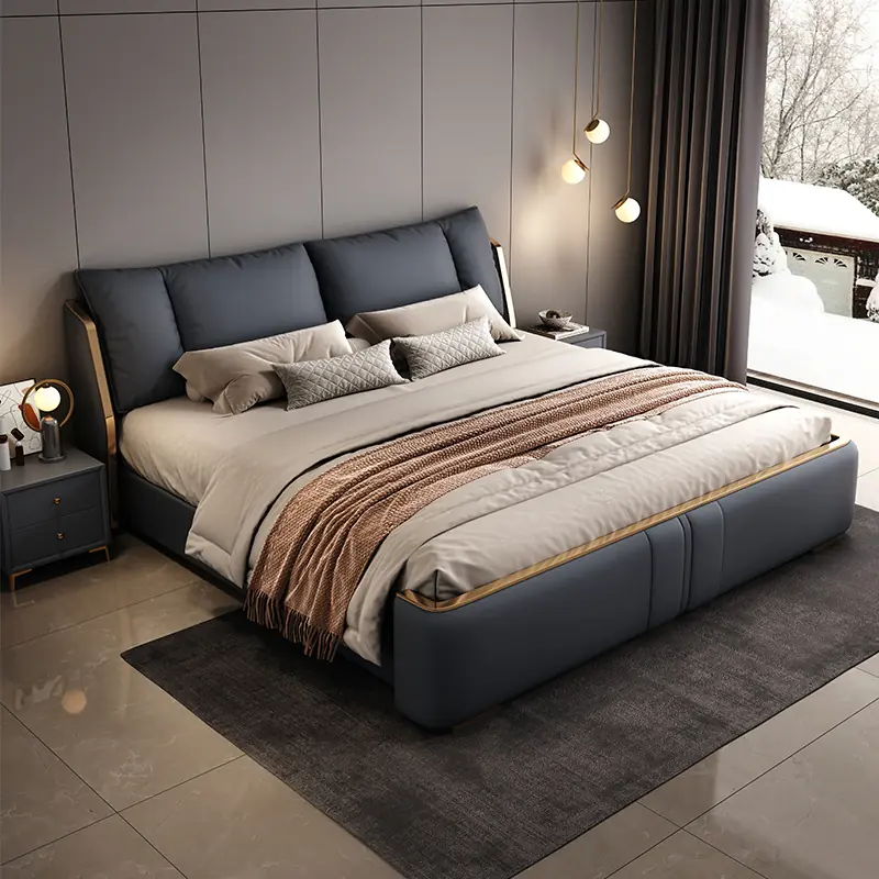 giuong ngu boc da cao cap dau giuong goi tua day sp13572 2