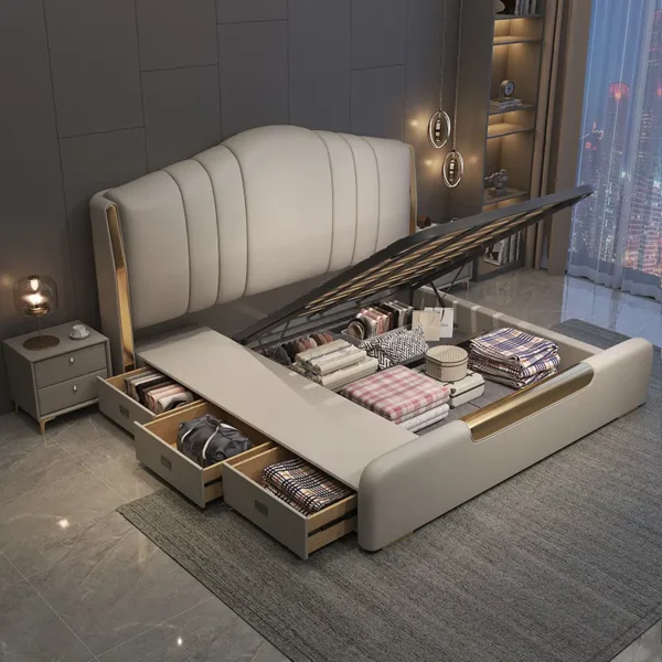 giuong ngu boc da cao cap tone kem cao cap sp12793 2