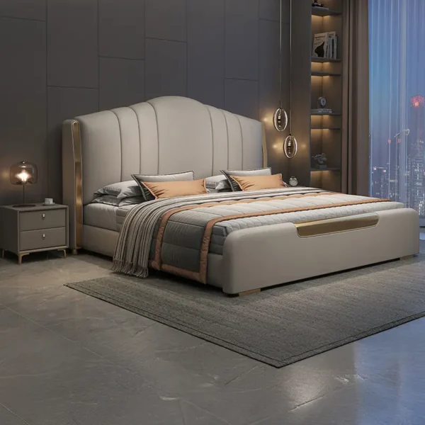 giuong ngu boc da cao cap tone kem cao cap sp12793