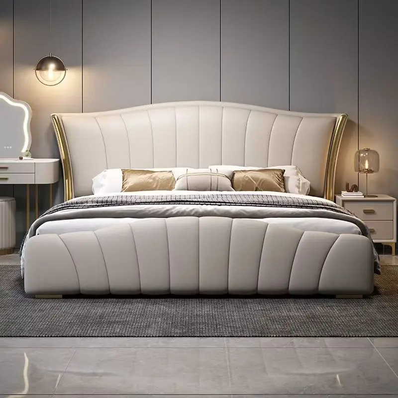 Giường Ngủ Bọc Da Có Hộc Nâng Bo Cong Hiện Đại - SP12570 4 Giường Ngủ Bọc Da Có Hộc Nâng Bo Cong Hiện Đại - SP12570 - Ảnh 4