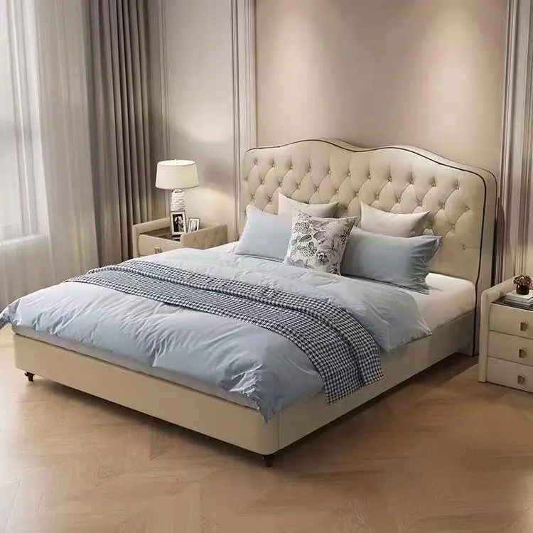 Giường Ngủ Bọc Da Đầu Chần Nút Tân Cổ Điển - SP13454 4 Giường Ngủ Bọc Da Đầu Chần Nút Tân Cổ Điển - SP13454 - Ảnh 4