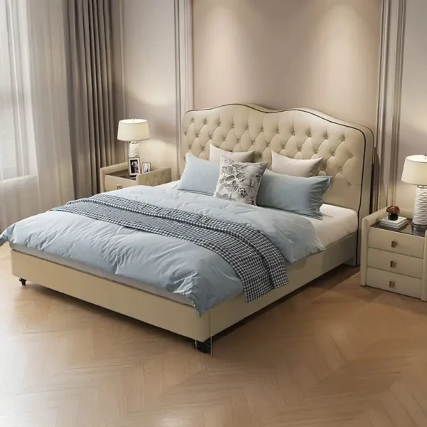 Giường Ngủ Bọc Da Đầu Chần Nút Tân Cổ Điển - SP13454 6 giuong ngu boc da dau chan nut tan co dien sp13454 3