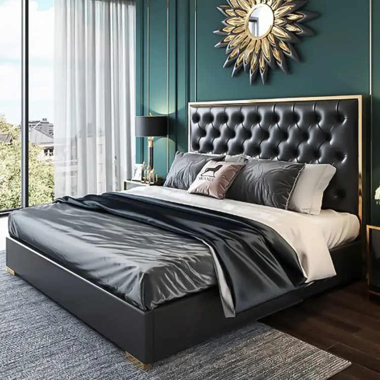 Giường Ngủ Bọc Da Khung Gỗ Sang Trọng - SP13554 6 giuong ngu boc da khung go sang trong sp13554 2