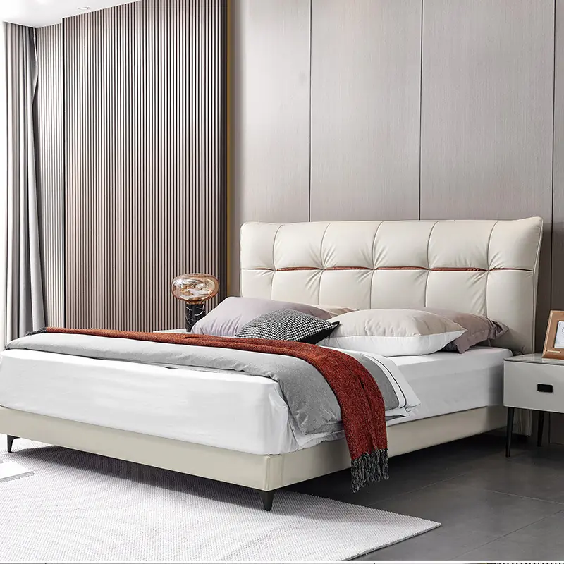 Giường Ngủ Bọc Da Thanh Lịch - SP13465 1 Giường Ngủ Bọc Da Thanh Lịch - SP13465