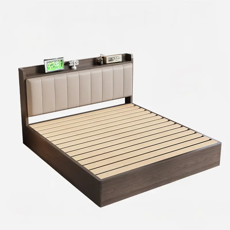 Giường Ngủ Gỗ Bọc Da Thiết Kế Kệ Đầu Giường Hiện Đại - SP13428 12 giuong ngu boc da thiet ke ke dau giuong hien dai sp13428 2