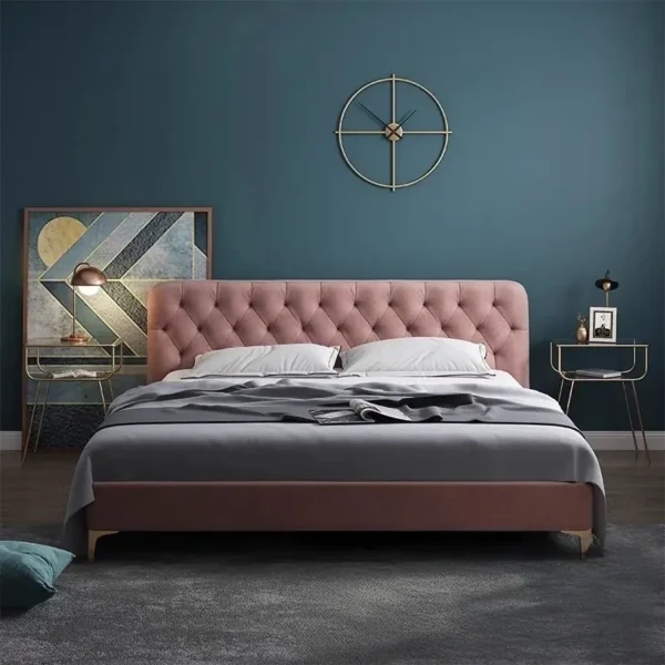 Giường Ngủ Bọc Da Thiết Kế Nhỏ Gọn Thanh Lịch - SP13558