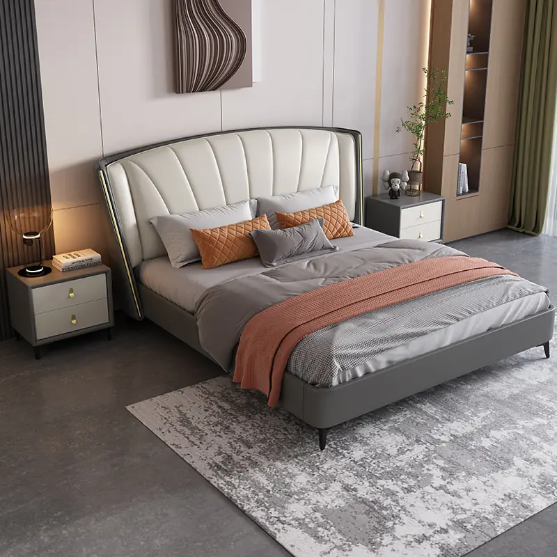 Giường Ngủ Bọc Da Thiết Kế Tân Cổ Điển - SP13483 10 giuong ngu boc da thiet ke tan co dien sp13483 1