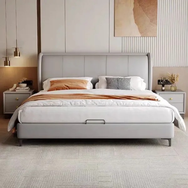 Giường Ngủ Bọc Da Thiết Kế Thanh Lịch Hiện Đại - SP13493