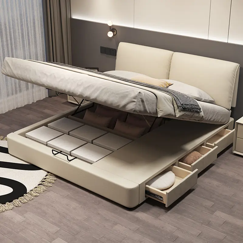 Giường Ngủ Bọc Da Thông Minh Có Hộc Kéo & Nâng Hiện Đại - SP12575 2 Giường Ngủ Bọc Da Thông Minh Có Hộc Kéo & Nâng Hiện Đại - SP12575 - Ảnh 2