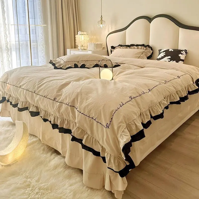 Giường Ngủ Bọc Da Viền Đen Thiết Kế Uốn Lượn Tân Cổ Điển - SP12635 11 giuong ngu boc da vien den thiet ke uon luon tan co dien sp12635 8