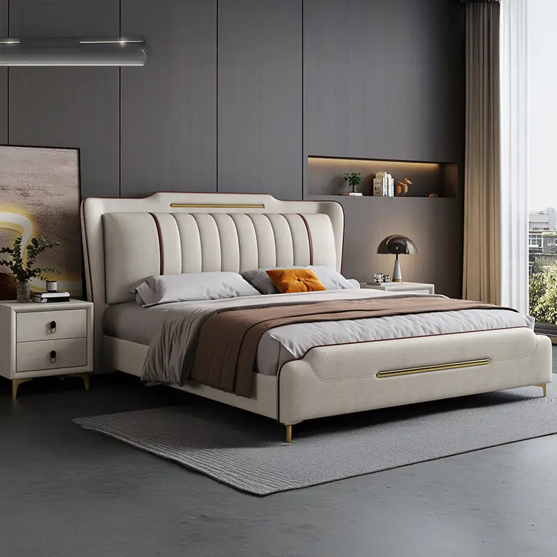 giuong ngu boc da vien ma vang cao cap sp13568 2