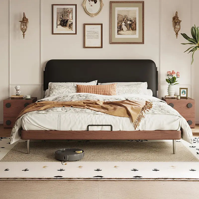 Giường Ngủ Gỗ Bọc Da Cao Cấp - SP12588 1 Giường Ngủ Gỗ Bọc Da Cao Cấp - SP12588