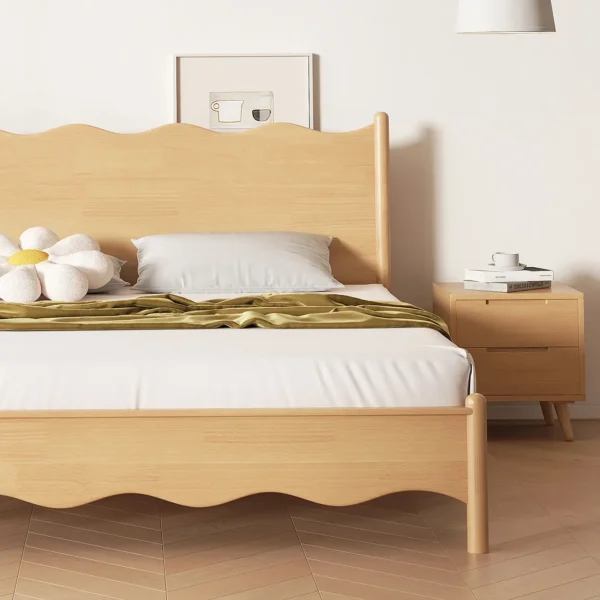 Giường Ngủ Gỗ MDF Thiết Kế Uốn Sóng Thanh Lịch - SP12617 9 giuong ngu go mdf thiet ke uon song thanh lich sp12617