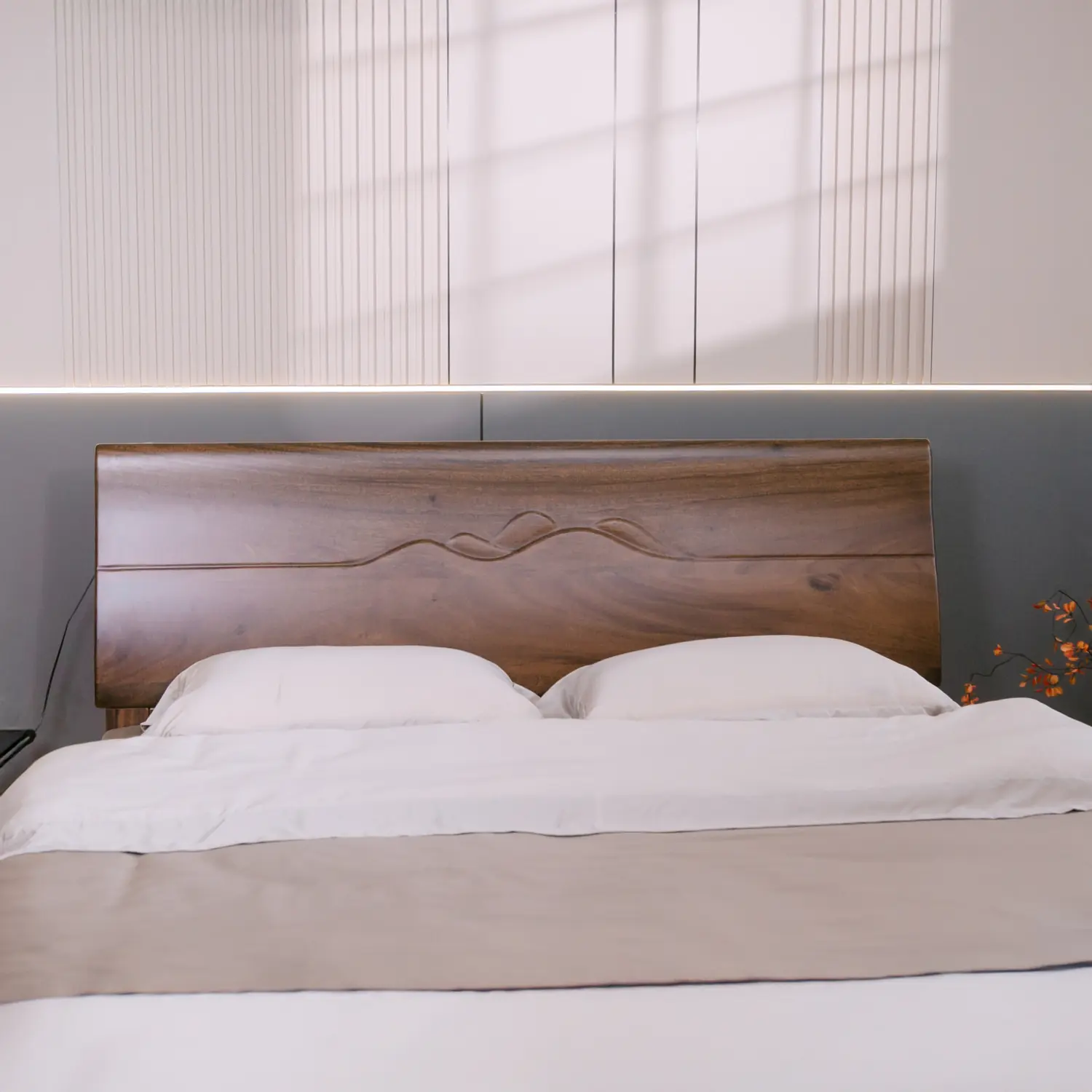 Giường Ngủ Gỗ Nam Phi Sơn Màu óc Chó Sang Trọng - SP13515 6 giuong ngu go nam phi son mau oc cho sang trong sp13515 2