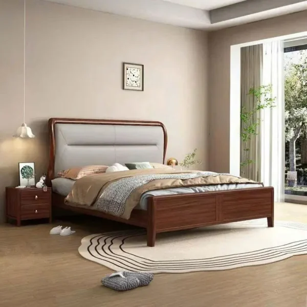 Giường Ngủ Gỗ Sofa Bọc Da Cao Cấp - SP13539