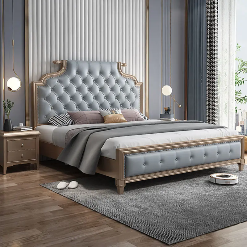 Giường Ngủ Tân Cổ Điển Bọc Da Cao Cấp - SP12674 8 Giường ngủ tân cổ điển sp12674