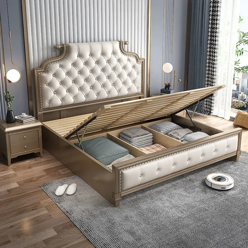 Giường Ngủ Tân Cổ Điển Bọc Da Cao Cấp - SP12674 11 giuong ngu tan co dien boc da cao cap sp12674 7