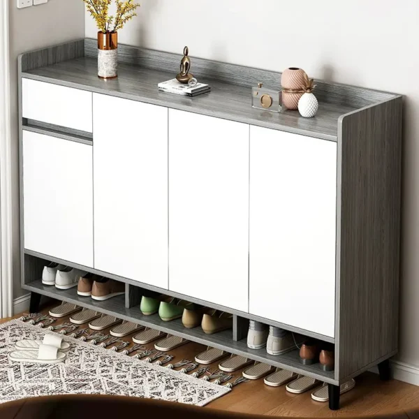 Tủ Giày Gỗ Hiện Đại 4 Cánh 1 Ngăn Kéo Tiện Lợi - SP13785