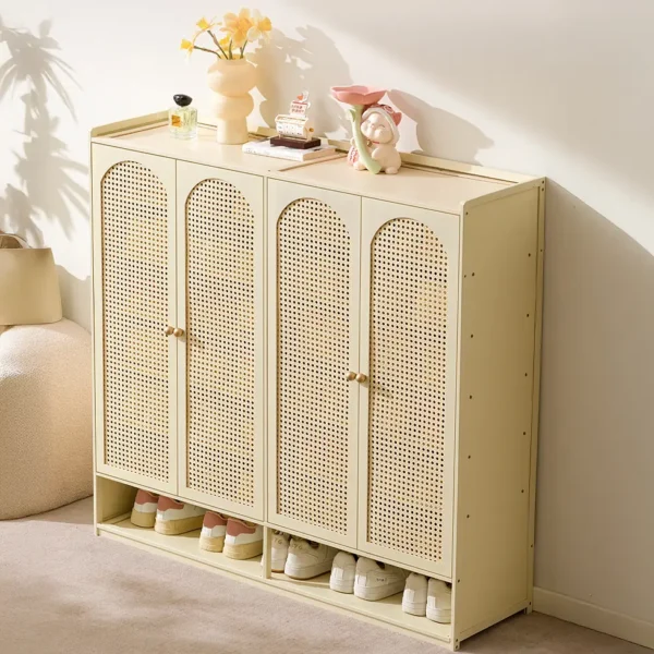 Tủ Giày Gỗ Nan Mây Thiết Kế Thanh Lịch Cao Cấp - SP13773