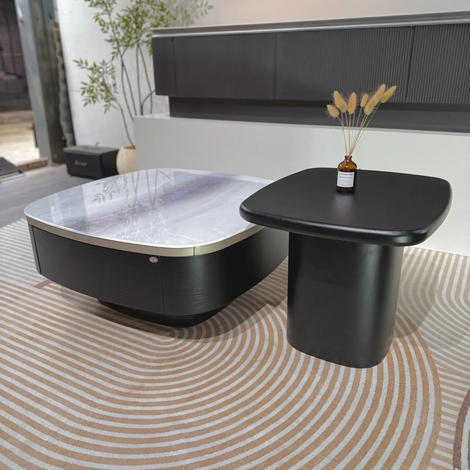 Bàn Trà Đôi Mặt Đá Bo Góc Sang Trọng - SP14331 8 ban tra doi mat da bo goc sang trong sp14331 3