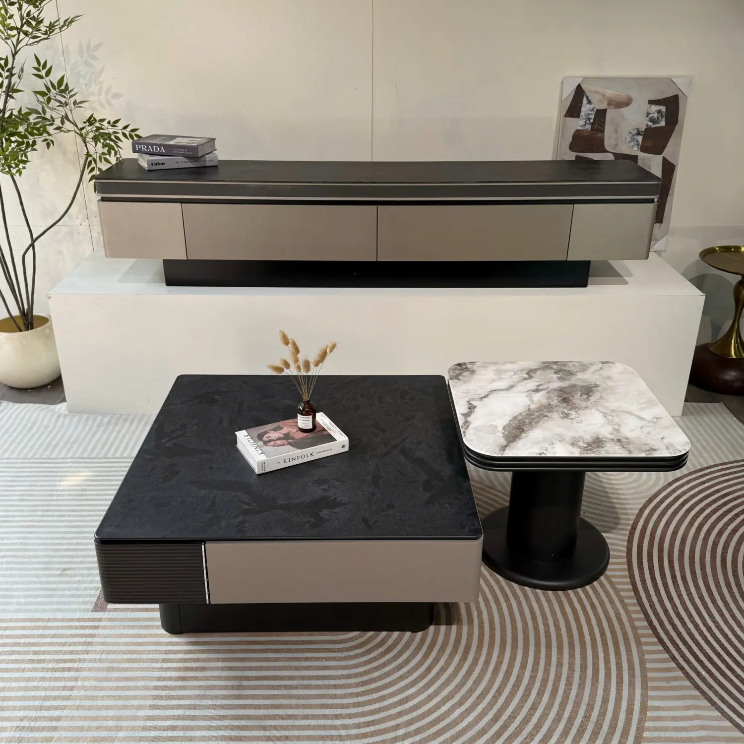 Bàn Trà Đôi Vuông Mặt Đá Hiện Đại - SP14320 13 ban tra doi vuong mat da hien dai sp14320 1