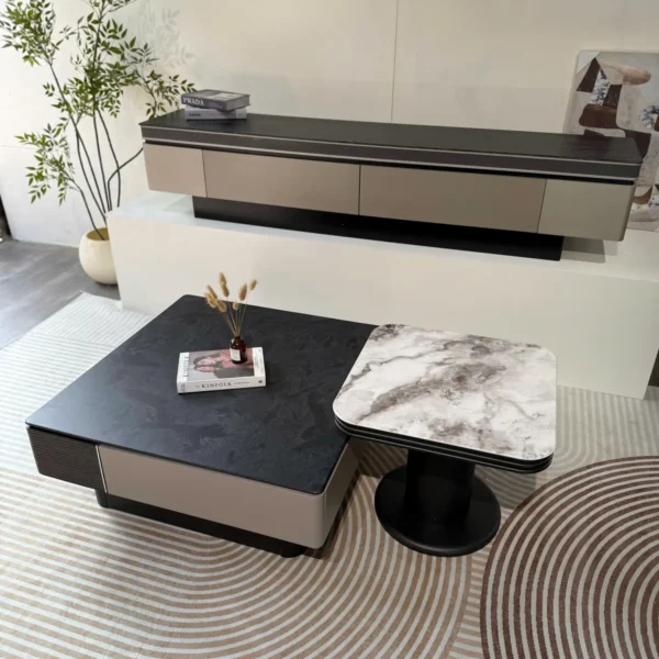 Bàn Trà Đôi Vuông Mặt Đá Hiện Đại - SP14320 8 ban tra doi vuong mat da hien dai sp14320 3