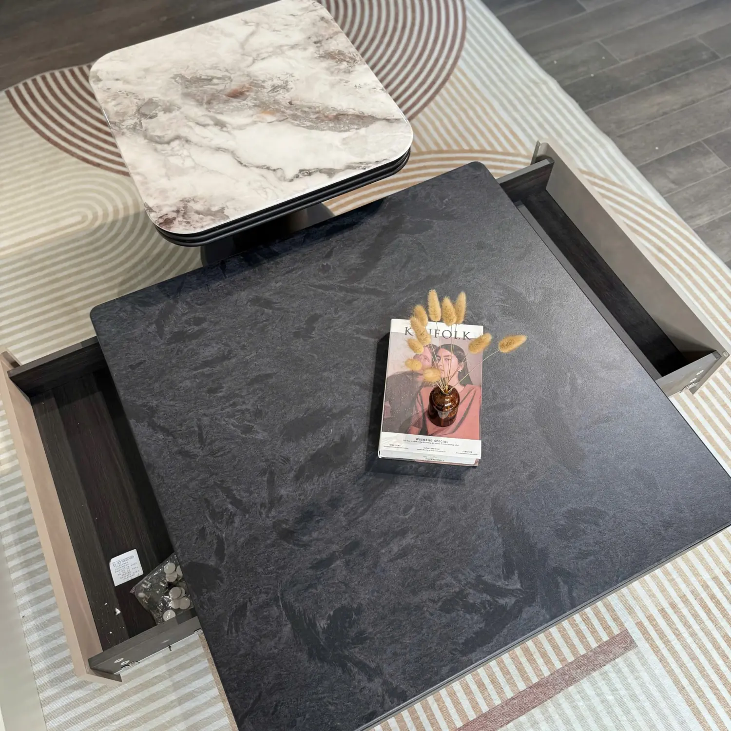 Bàn Trà Đôi Vuông Mặt Đá Hiện Đại - SP14320 10 ban tra doi vuong mat da hien dai sp14320 4