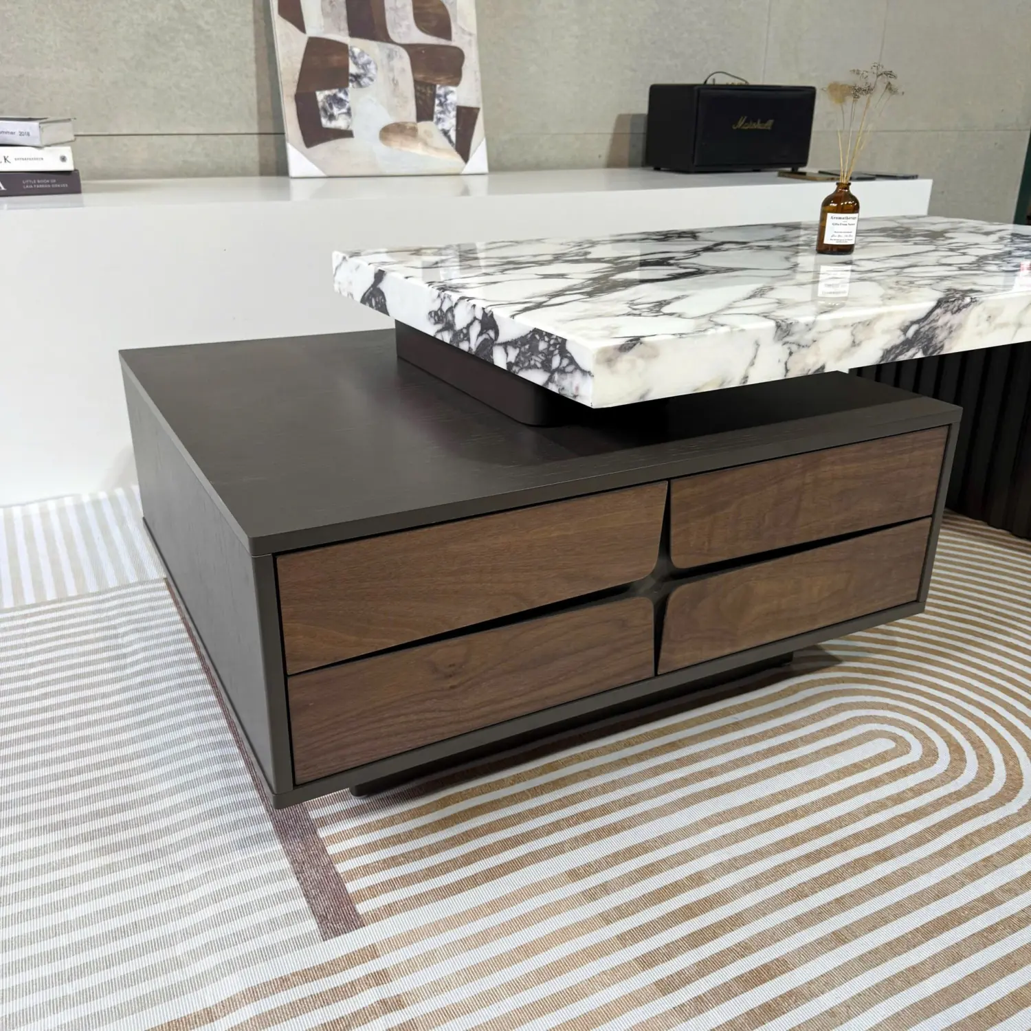 Bàn Trà Mặt Đá Nhập Khẩu Phối Gỗ Cao Cấp Sang Trọng - SP14357 13 ban tra mat da nhap khau phoi go cao cap sang trong sp14357 2