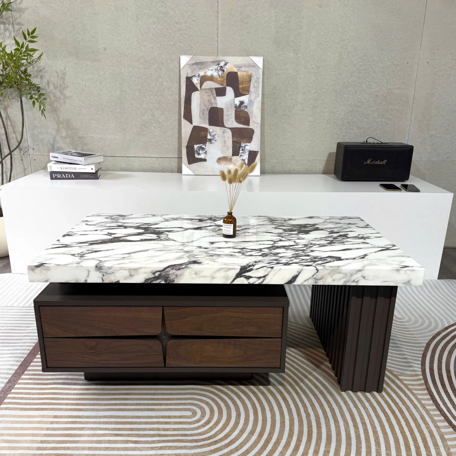 Bàn Trà Mặt Đá Nhập Khẩu Phối Gỗ Cao Cấp Sang Trọng - SP14357 3 Bàn Trà Mặt Đá Nhập Khẩu Phối Gỗ Cao Cấp Sang Trọng - SP14357 - Ảnh 3