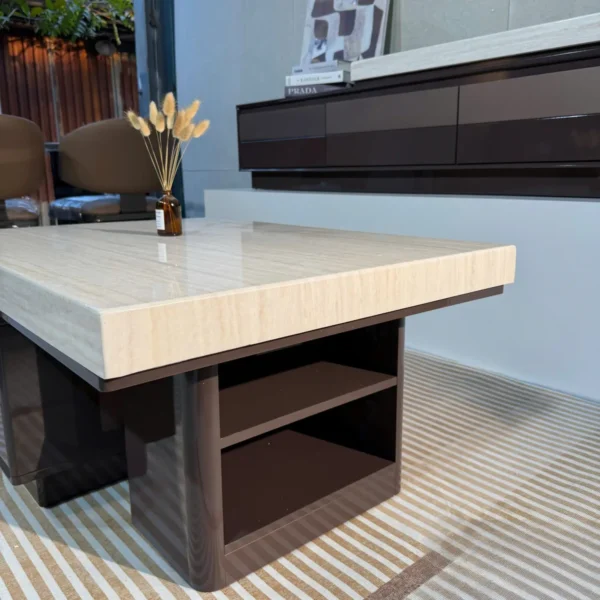 Bàn Trà Mặt Đá Vân Mây Phối Gỗ Nâu Hiện Đại - SP14349 7 ban tra mat da van may phoi go nau hien dai sp14349 4