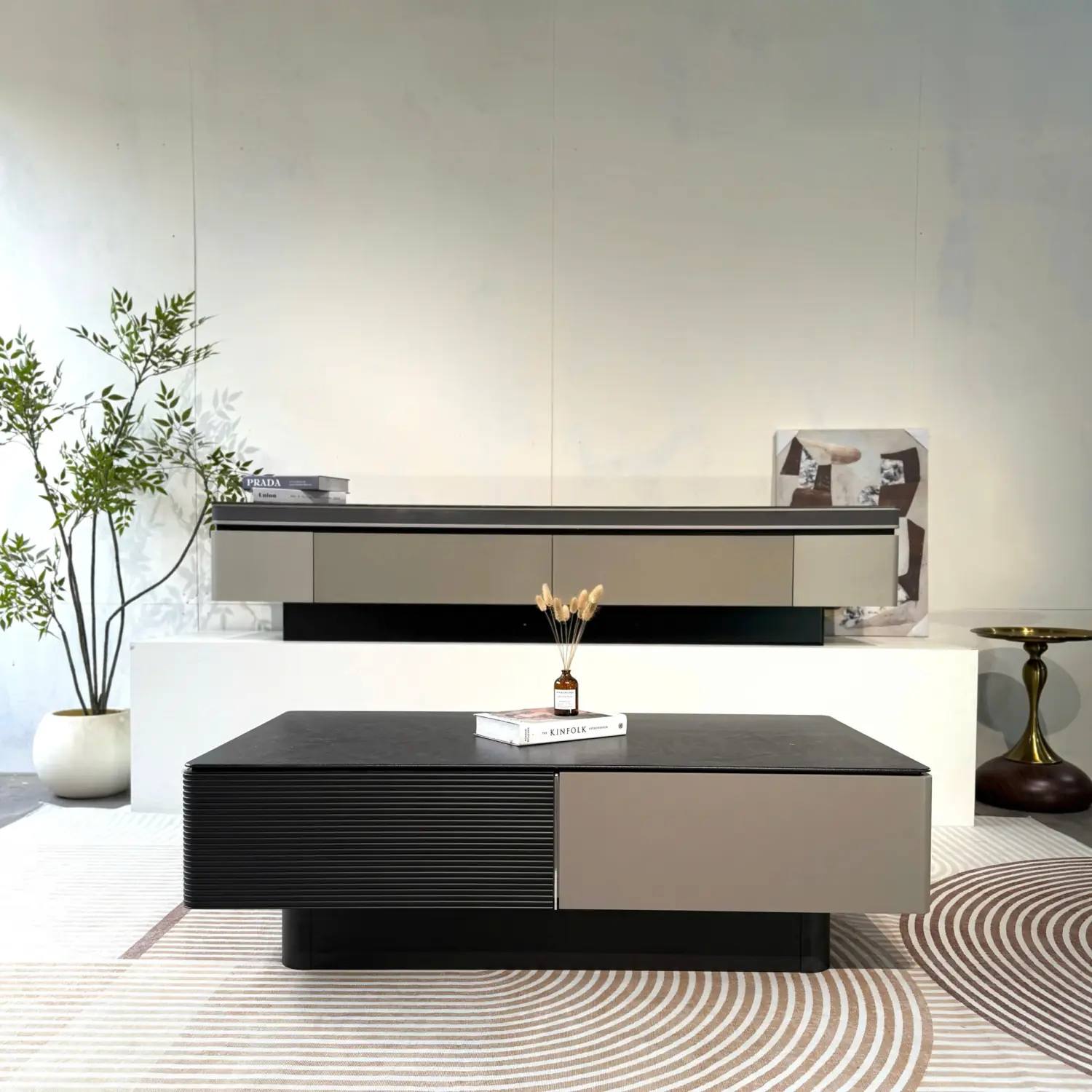 Bàn Trà Vuông Mặt Đá Vân Mây Đen Cao Cấp - SP14280 11 ban tra vuong mat da van may den cao cap sp14280 3