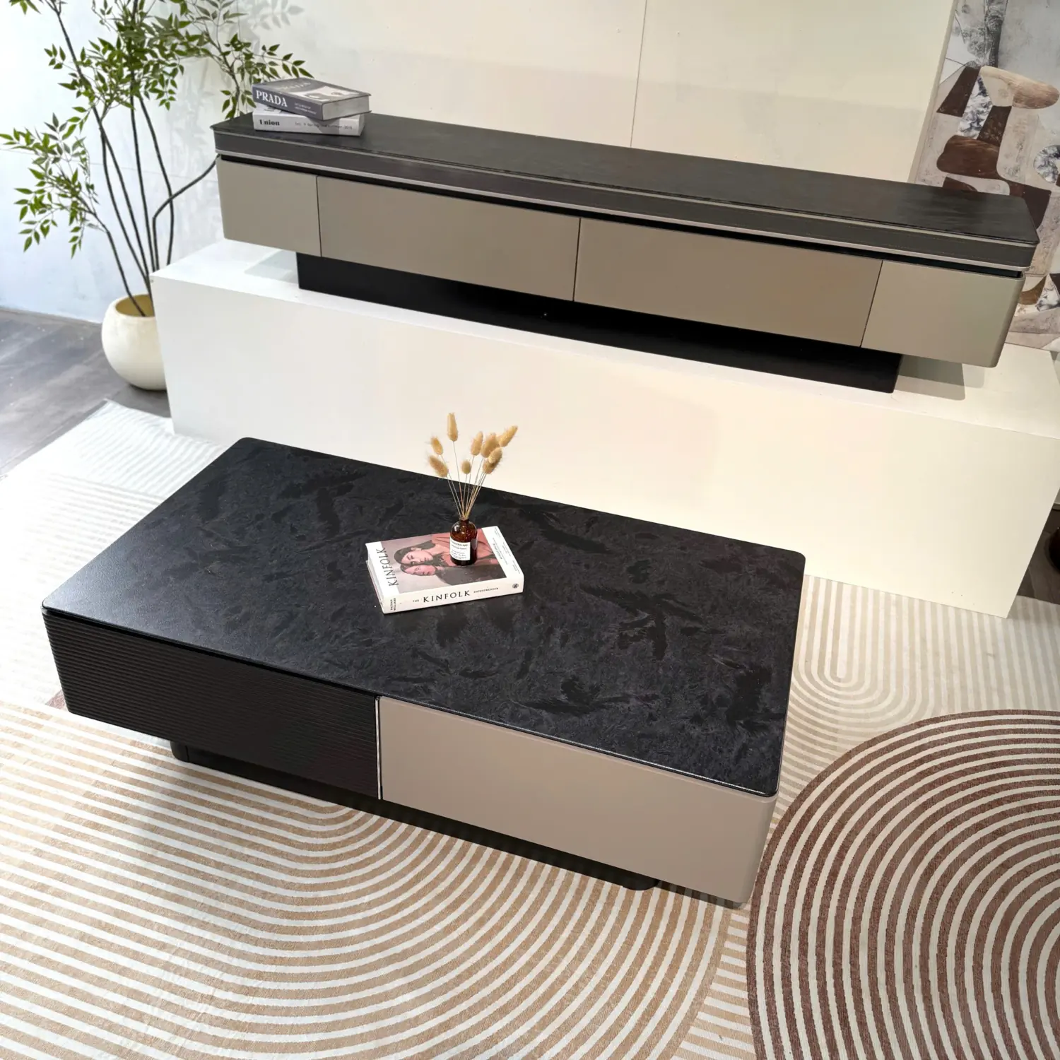 Bàn Trà Vuông Mặt Đá Vân Mây Đen Cao Cấp - SP14280 10 ban tra vuong mat da van may den cao cap sp14280 4