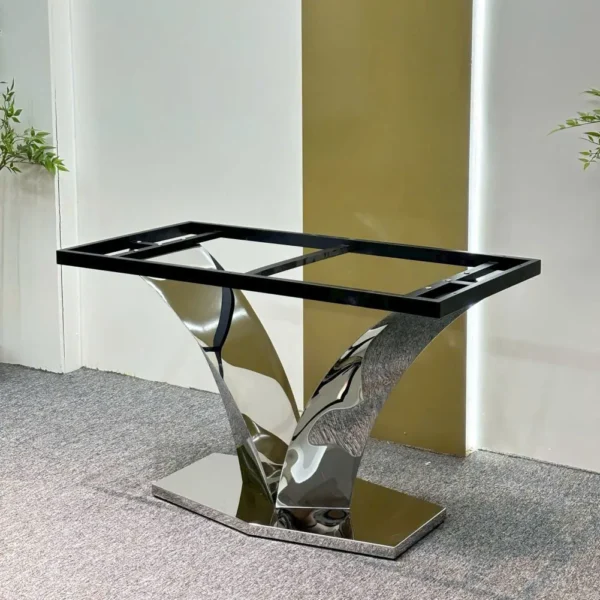 Bộ Bàn Ăn 6 Ghế Chân Inox Chữ V Cách Điệu Hiện Đại - SP14237 9 bo ban an 6 ghe chan inox chu v cach dieu hien dai sp14237 8