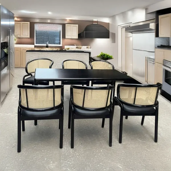 bo ban an go son den cao cap phong cach bac au sp14308