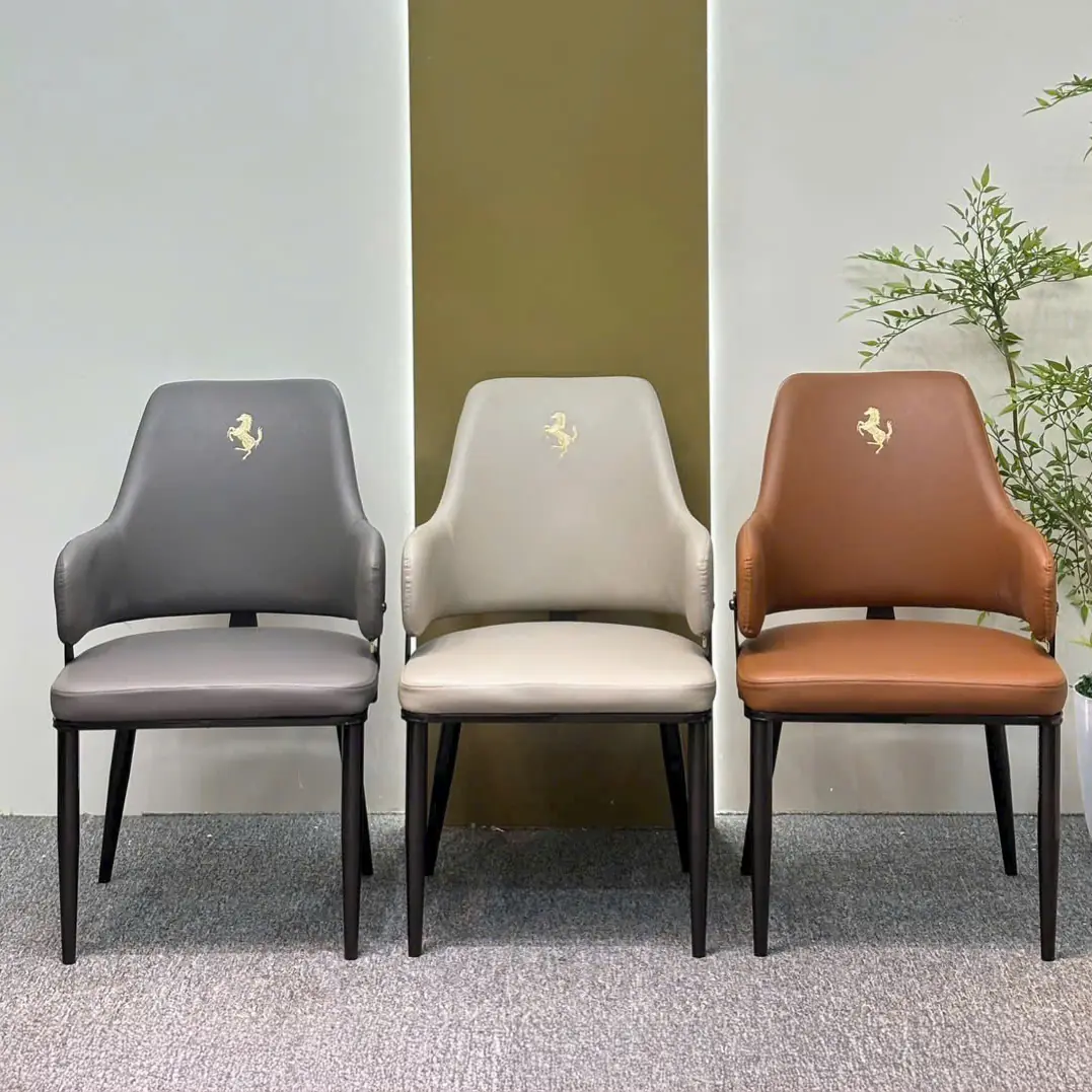 Ghế Ăn Bọc Da Yên Ngựa Logo Thêu Tay Cao Cấp - SP14264 7 ghe an boc da yen ngua logo theu tay cao cap sp14264 2