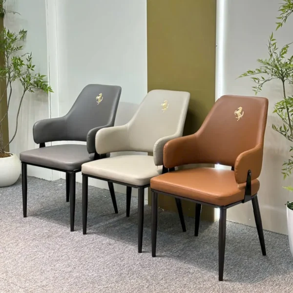 Ghế Ăn Bọc Da Yên Ngựa Logo Thêu Tay Cao Cấp - SP14264