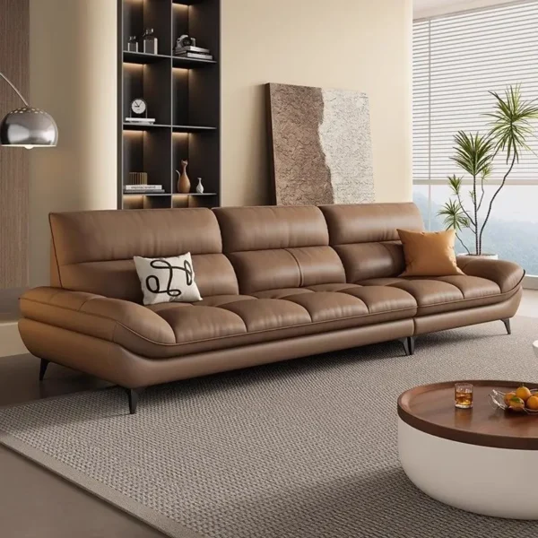 Ghế Sofa Bọc Da Phong Cách Bắc Âu Cao Cấp - SP14575