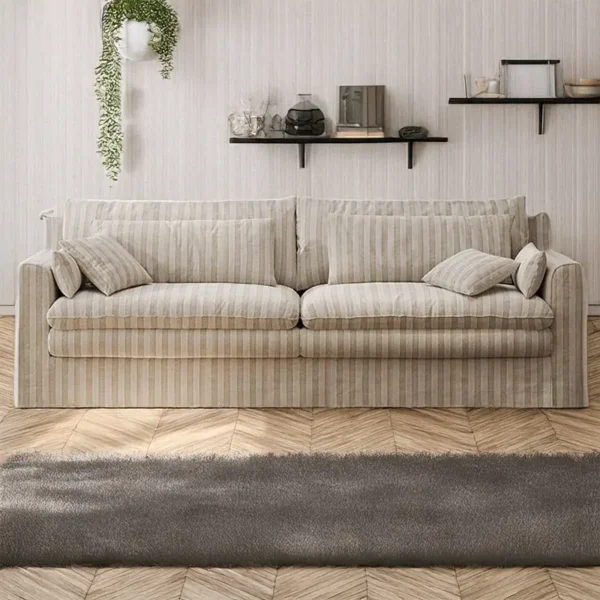 Ghế sofa bọc vải kẻ Phong cách hiện đại - SP14075