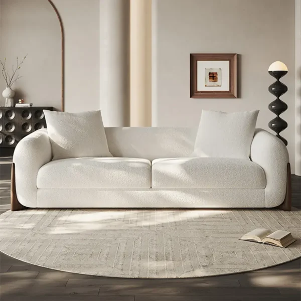 Ghế Sofa Vải Cao Cấp 3 Chỗ Form Bo Tròn Tinh Tế - SP14085