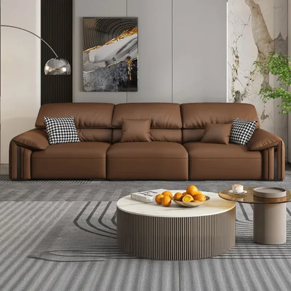 Ghế Sofa Văng Bọc Da Form Vuông Cao Cấp - SP14904