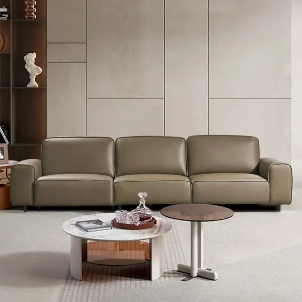 Ghế Sofa Văng Bọc Da Form Vuông Hiện Đại - SP14946